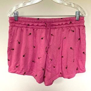 Bobeau Flower Print Lounge Shorts